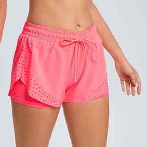 Pantalones Cortos Deportivos para Mujer, Transpirables, Suaves, Elásticos, Absorbentes de Impactos, Antiarrugas, Ligeros, de Material Suave - Product Image 4