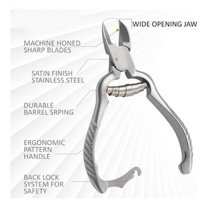 Coupe-ongles robuste pour podiatres, pour ongles épais et incarnés, coupe-ongles à ressort, podologie, pour seniors, hommes et femmes - Product Image 3