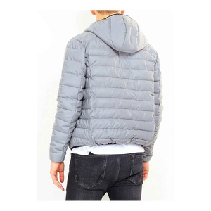 Custom Fashion Style Men's Black Warm Waterproof Hooded Puffer Jacket Wholesale <b>Winter</b> Streetwear <b>Quilted</b> Down Jacket - Product Image 2