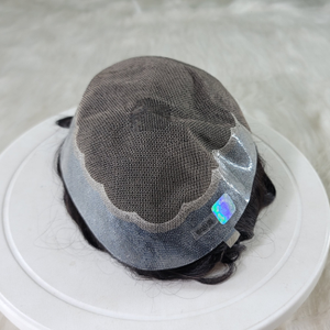 Peluca de cabello humano 100% para hombre, línea de pelo frontal Invisible, ultrafina, 0,03mm, encaje frontal, Base de PU Flexible, modelo ligero y transpirable - Product Image 5