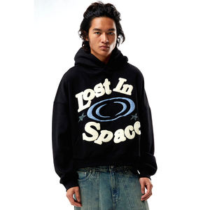 Sudadera con Capucha Gótica para Hombre, Talla Grande, Ultra Pesada de 500GSM, Estilo Urbano de Invierno, con Estampado Gráfico en la Espalda, MOQ Bajo - Product Image 1