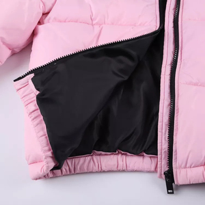 Boys and Girls Hooded Winter Bomber Coats Candy-Colored Puffy Jacket in Polyester <b>Bubble</b> Design for <b>kids</b> puffer jacket - Product Image 6