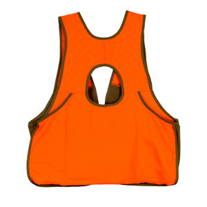 Gilet de chasse pour homme, respirant, en polyester, orange et marron, avec poches zippées sur le devant, taille adulte unisexe, taille au choix - Product Image 5