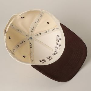 Casquette de baseball unisexe 6 panneaux, visière courbée, broderie 3D lettre Texas, couronne kaki, bord marron - Product Image 5