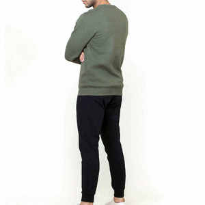 Sweat-shirt en molleton de coton pour homme, nouveau style, col rond, uni, grandes tailles, meilleur matériau - Product Image 3
