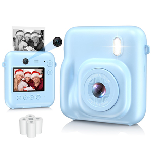 Mini appareil photo instantané pour enfants avec impression papier et affichage photo, résolution vidéo 1080P, cadeau <span class=keywords><strong>selfie</strong></span>, jouet pour tout-petits - Product Image 1