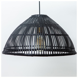 Japanese Modern Natural Fiber Trendy Bamboo Lampshade Soft Warm <b>Light</b> for Chinese Traditional Atmosphere Living Rooms - Product Image 1