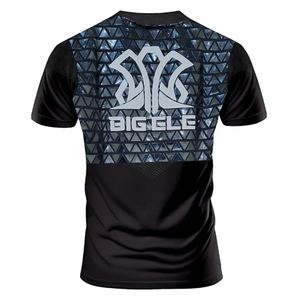 Nouveau T-shirt Homme Personnalisé Imprimé Respirant à Manches Courtes Coupe Slim Col Rond en Soie Imprimée Nylon/Coton pour le Sport et la Gym Printemps - Product Image 1