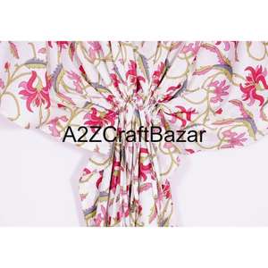 Nouvelle arrivée : robe courte kaftan et tunique à imprimé floral, élégante robe indienne en coton pour femme, cadeau pour elle - Product Image 2