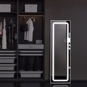 Miroir LED FCH rectangulaire à angle droit 65*22 pouces en alliage d'aluminium, peut être posé ou accroché, éclairage à trois tons, luminosité réglable, mémoire complète - Product Image 1