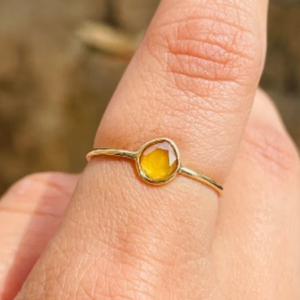 14K Yellow <b>Gold</b> Marquise <b>Opal</b> Solitaire Wedding <b>Ring</b> for Women - Product Image 1