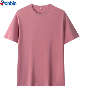 เสื้อยืดคอกลมแขนสั้นผ้าไหม/ผ้าฝ้ายสำหรับผู้ชายไซส์ใหญ่ ดีไซน์ใหม่ขายดี สวมใส่สบาย ระบายอากาศได้ดี แห้งเร็ว พร้อมโลโก้ด้านหน้า - Product Image 6