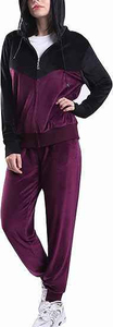 Custom Women Velour Tracksuit Hooded <b>Zip</b> <b>Up</b> <b>Jacket</b> and Pants Two Piece Casual Lounge Wear Sports Set for Wholesale - Product Image 4