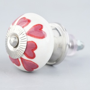 Tiradores de Cerámica Hechos a Mano de Alta Calidad con Diseño de Flor Roja, Tradicionales y Ecológicos para Cajones, Cómodas, Armarios de Cocina y Puertas - Product Image 4