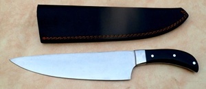 Professional Chef <b>Knife</b> Stainless Steel Blade Wood Handle Full Tang Handmade Eco-Friendly Ambidextrous Industrial Style OEM ODM - Product Image 4