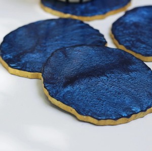 Resin Drink Mat Set Stylish Coasters Elegant <b>Table</b> <b>Protectors</b> Durable Premium Dining Surface Accessories - Product Image 4