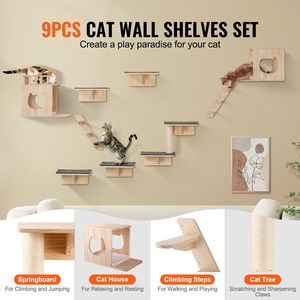 Estantes de pared para gatos con plataformas de salto, camas para gatos, hamacas, muebles para gatos - Rascador para gatos - Product Image 2