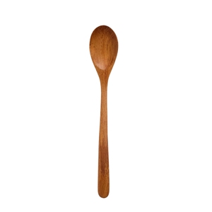 Cuchara de madera ecológica de mango largo al por mayor, cuchara pequeña redonda profunda para sopa, cuchara agitadora de madera natural para café, té y miel - Product Image 2