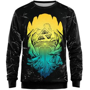 T-shirt à col rond 100% coton pour homme, manches longues, coupe ample, imprimé par sublimation, tenue toutes saisons, t-shirt à manches longues par sublimation - Product Image 5