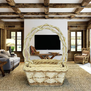 Ratán blanco premium combinado con 'giang' de alta calidad, 100% tejido a mano. - Product Image 1