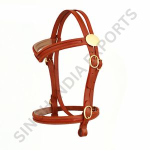 <b>Empty</b> Channel Western Show Leather Headcollar Bridle Genuine Leather Horse Headstall Custom Logo OEM Wholesale Supplier - Product Image 4