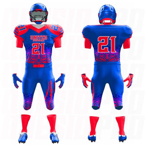 Ensembles d'uniformes de football américain en gros à prix abordable pour hommes – Maillots et pantalons personnalisés par sublimation, respirants et anti-humidité pour équipes sportives - Product Image 5