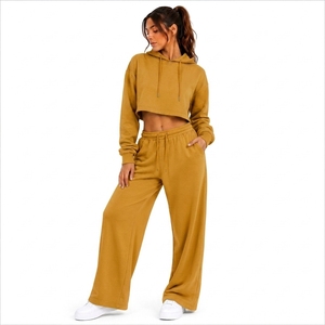 Women's Lightweight Casual for <b>Set</b> with Hooded Short Top & Relaxed Pants Breathable Polyester+Spandex <b>Knit</b> Summer Wear - Product Image 1