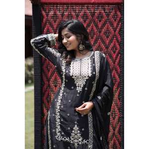 Hermoso conjunto de traje de trabajo con bordado de múltiples agujas para mujer para fiestas - Product Image 3