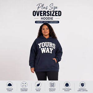 Sweat à capuche oversize grande taille pour femme avec broderie chenille, pull d'hiver avec poche avant - Product Image 2