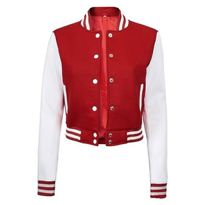 Varsity Jacket Women Casual Highschool Bomber Style Womens Baseball Jacket Trendy Stylish Everyday Outerwear - Product Image 2