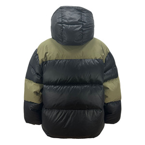 Black Green Patchwork Short Men's <b>Down</b> Jacket Duck <b>Down</b> Jacket Placket Resin Zipper Winter <b>Down</b> Jacket - Product Image 3