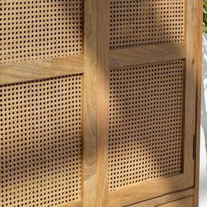 Armoire en rotin Vandana Vesta Stellar, design moderne, meuble de rangement en bois tressé naturel - Product Image 2