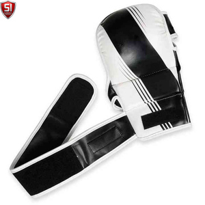 Gants de Sparring MMA en Cuir PU Premium, Gants d'Entraînement à Doigts Ouverts, Sangle de Poignet Réglable, Fermeture Auto-agrippante, Arts Martiaux, Boxe - Product Image 2