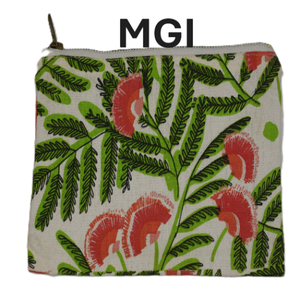 Sac de voyage cosmétique en toile de coton 100% écologique avec logo personnalisé imprimé, pochette à crayons de maquillage blanche, fermeture éclair, petite taille, cadeau - Product Image 5