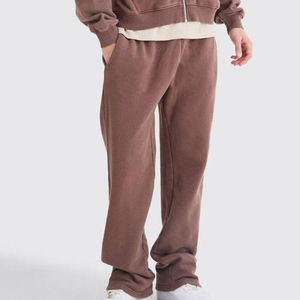 Survêtement à capuche marron pour homme, fermeture à cordon, séchage rapide, léger, couleur unie, 100 % coton, coupe décontractée, pour l'automne, 2 en 1 - Product Image 4