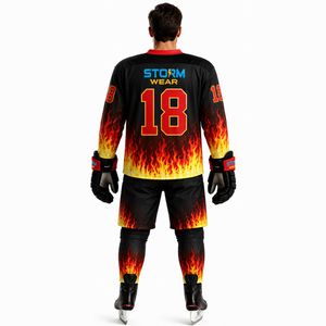 Custom Sports Ice Hockey Jersey With White <b>Laces</b> Men Youth Size Comfort Jersey Wholesale Team Wear Crew Neck Ice Hockey Uniform - Product Image 3