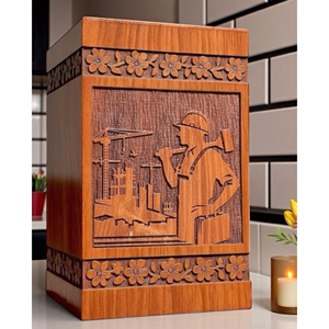 Wooden Urn Box with Secure <b>Lock</b> Lid Personalized Wooden Urn for Loved Ones urn by AYAANS - Product Image 2