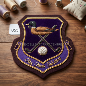 Custom HAND Embroidered CLUB SD-58 Badge With Anchor And Laurel Wreath <b>Sew</b>-On Fabric Patch For Uniform Garment - Product Image 2