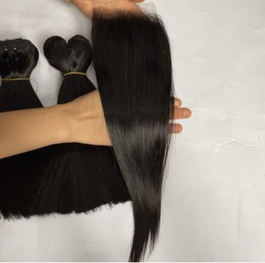 4x4 5x5 6x6 7x7 Swiss Lace Closure 100% cheveux humains brésiliens Lace Closure Transparent cheveux brésiliens bruts - Product Image 4
