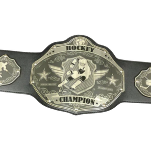 Ceinture de champion de hockey personnalisable, ceinture de sport de haute qualité, noire et argentée, ceinture de titre personnalisée, édition collector - Product Image 5