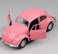Modèle de voiture miniature de luxe en alliage moulé sous pression, à rétrofriction, style Bug moderne, avec figurine enfant garçon, idéal pour la rentrée scolaire, les cadeaux de promotion et les cadeaux de remise de diplôme