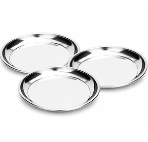 Assiette à dessert et vaisselle en acier inoxydable pour usage domestique, cuisson et service de repas, à prix abordable - Product Image 2
