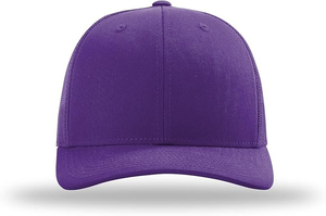 Custom Adults <b>Purple</b> Color Trucker Caps Mesh Back <b>Hats</b> 100% Polyester Sporty Performance Fashion Headwear Wholesale - Product Image 4
