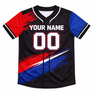 เสื้อเบสบอลแบบกำหนดเองสำหรับทีมและลีก ไซส์ใหญ่พิเศษ แห้งเร็ว ระบายอากาศได้ดี ผ้าโพลีเอสเตอร์ 100% พิมพ์ลายด้วยความร้อนสำหรับนักกีฬา - Product Image 4