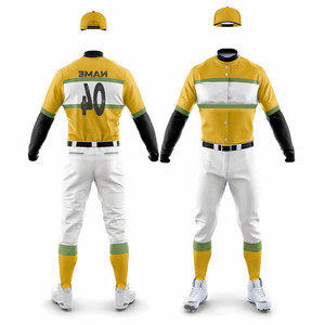 Ensemble complet de maillot et pantalon de baseball de qualité supérieure, faible MOQ, tenue d'entraînement pour équipe, uniforme pour adultes toutes saisons baseball et softball - Product Image 4