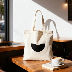 100% Natural Cotton <b>Canvas</b> Lady Vintage Fashion Tote Bag Heavy Duty Reusable <b>Shopper</b> Custom Print OEM Bulk Promotional Eco Bag - Product Image 2