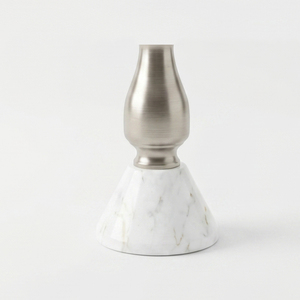 Brûleur d'encens de luxe en métal et marbre avec finition argentée élégante, design découpé au laser, durable pour une décoration intérieure haut de gamme - Product Image 6