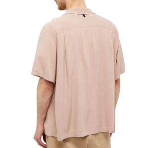 Camisas cubanas de algodón a la moda para hombre, camisas de cuello cubano de algodón Premium de manga corta, precio directo de fábrica, camisas cubanas amigables con MOQ - Product Image 2