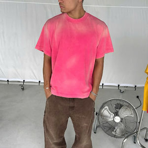 Camiseta Oversize Boxy para Hombre, Efecto Desgastado, 100% Algodón, Alta Calidad, Transpirable, Estilo Vintage, Streetwear, OEM, Marca Privada - Product Image 5