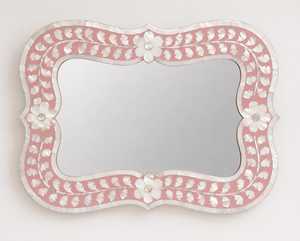 Vente en gros de miroirs muraux de salle de bain décoratifs en bois écologiques modernes avec incrustations personnalisées, vente directe d'usine - Product Image 3